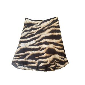 Ann Taylor Black and White A-Line Mini Skirt